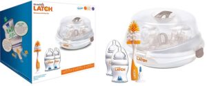 MUNCHKIN LATCH 120ml Zestaw butelek z mikrofalowym sterylizatorem, 2 szt.