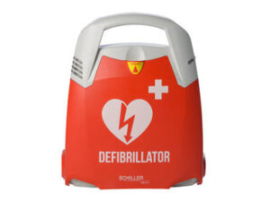 SCHILLER FRED PA-1 Defibrylator AED, półautomatyczny, z podłączonymi elektrodami