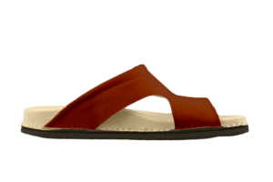 ABAT ROZM. 43 Klapki medyczne, profil ortopedyczny, model motylek, brązowe