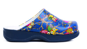 CARINE DOUBLE ROZM. 44 Trepy dla medyków, chodaki pełne, sowa/granat, NT 057