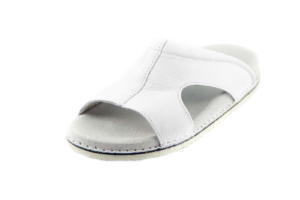 ABAT ROZM. 39 BIAŁE Klapki medyczne damsko-męskie, ortopedyczne typu motylek