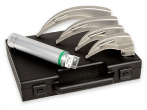 GIMA GREEN Laryngoskop zestaw 4 łyżek McIntosh w ROZM.ach 1, 2, 3, 4, halogen 2,5 V