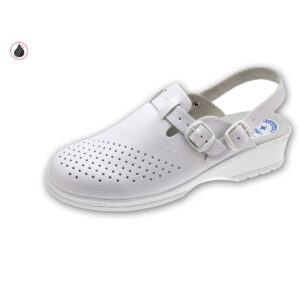 MEDIBUT ROZM. 36 Obuwie damskie medyczne na koturnie, perforacja, pasek, wzór 05AB