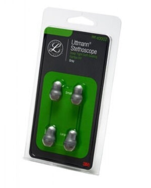 LITTMANN 40002 GREY Zestaw oliwek dousznych, duże i małe, do stetoskopów Littmann