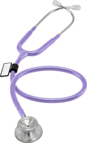 MDF 747 (7) FIOLET Stetoskop z podwójną głowicą, aluminiowy, regulowana lira