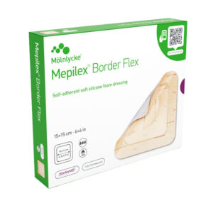 MÖLNLYCKE MEPILEX BORDER FLEX 15 x 15 cm Opatrunek chłonny piankowy, 5 szt.