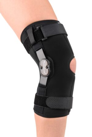 QMED REFLEX ROZM. M Orteza stawu kolanowego otwarta z szynami i rzepką, czarna