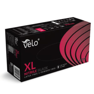 VELO NITRILE BLACK XL Rękawice nitrylowe bezpudrowe diagnostyczne, 100 szt.