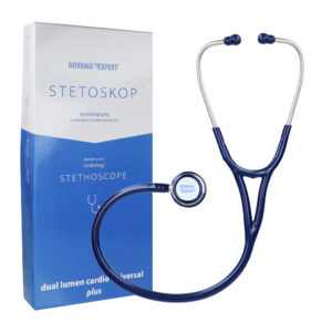 NOVAMA EXPERT GRANATOWY Stetoskop kardiologiczny, głowica stalowa, podwójne światło
