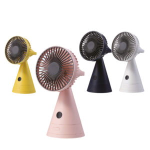 VITAMMY DREAM DESK FAN RÓŻOWY Mini wentylator biurkowy USB, 3 tryby, z lustrem i LCD
