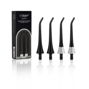 VITAMMY HYDRA CZARNE Końcówki do irygatora, precyzyjne czyszczenie, 4 szt.