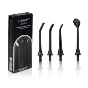 VITAMMY HYDRA CZARNE Końcówki do irygatora, wielofunkcyjne, 4 szt.