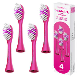 VITAMMY PURA SLIM RÓŻOWE Końcówki do szczoteczki, 4 szt.