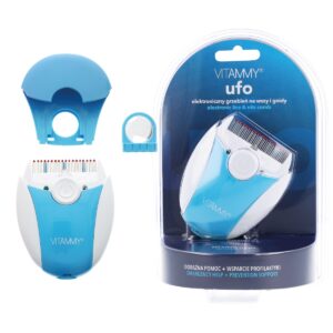 VITAMMY UFO NIEBIESKI Grzebień elektroniczny na wszy i gnidy, z latarką i alarmem
