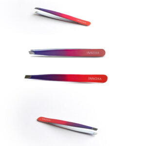 INNOXA VM-T18C Pęseta wzorzysta 9,6 cm, stal nierdzewna, różowo-fioletowa