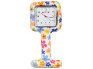 GIMA FLOWERS FANTASY Zegarek pielęgniarski silikonowy z agrafką