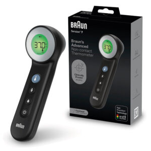 BRAUN BNT400 BLACK NO TOUCH + TOUCH Termometr bezdotykowy z Age Precision, tryb nocny