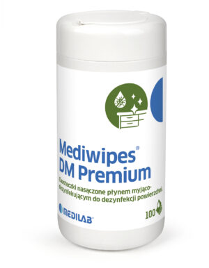 MEDIWIPES DM PREMIUM Chusteczki do delikatnych powierzchni, tuba,  100szt.
