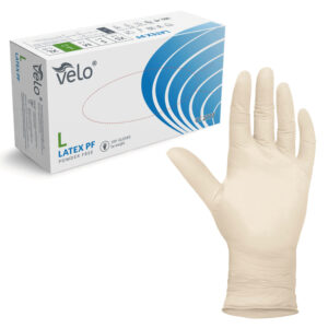 VELO LATEX PF L Rękawice lateksowe bezpudrowe diagnostyczne, 100 szt.