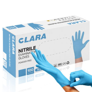 CLARA XS NIEBIESKIE Rękawice nitrylowe diagnostyczne, bezpudrowe, 100 szt.