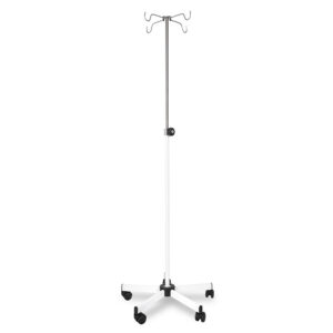 UBM SK-4 Stojak na kroplówki, 4 wieszaki, stal nierdzewna, kółka jezdne
