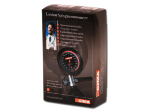 GIMA LONDON CZERWONY Ciśnieniomierz zegarowy, z ABS i zaworem