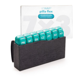 VITAMMY PILLA FLEX 7x3 Tygodniowa kasetka na leki z regulowanymi przegrodami