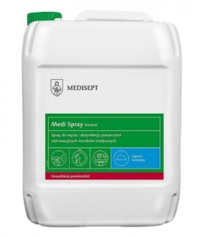 MEDISEPT VELOX SPRAY 5L Płyn do dezynfekcji powierzchni medycznych, bez smug