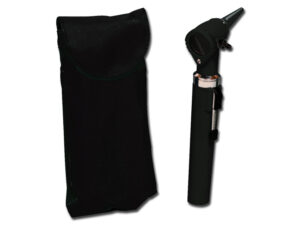 GIMA GIMALUX CZARNY Otoskop, światłowodowy, halogenowy, z lupą i wziernikami