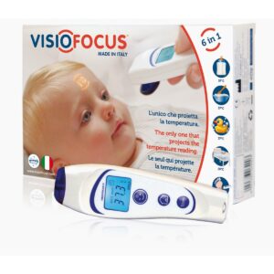 TECNIMED VISIOFOCUS 06400 Termometr bezdotykowy na podczerwień, z etui ochronnym