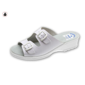 MEDIBUT ROZM. 39 Sandały damskie, skórzane z koturnem, wzór 05